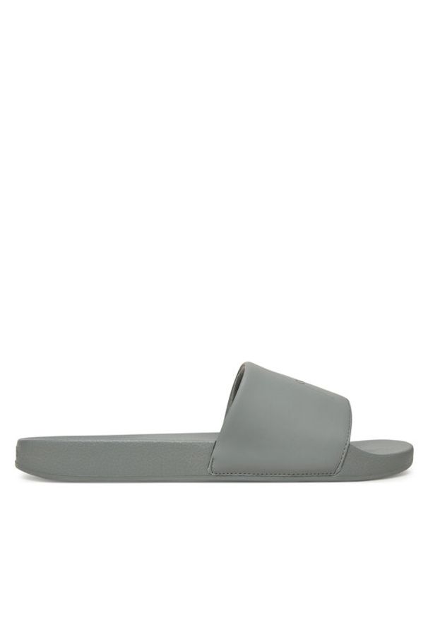 Calvin Klein Klapki Pool Slide W/ Ck Square HM0HM01754 Szary. Kolor: szary. Materiał: skóra