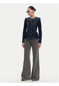Versace Jeans Couture Kurtka jeansowa 78HAS457 Niebieski Slim Fit. Kolor: niebieski. Materiał: bawełna