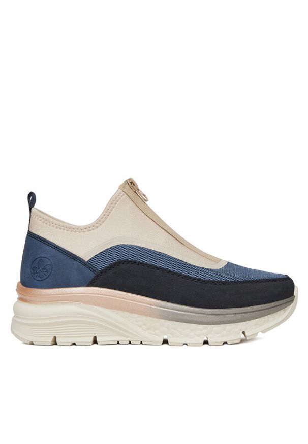 Rieker Sneakersy 48053-14 Granatowy. Kolor: niebieski. Materiał: materiał