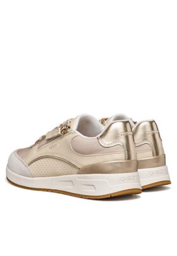 Geox Sneakersy D Bulmya D65NQB 054AC C1S2L Beżowy. Kolor: beżowy. Materiał: skóra
