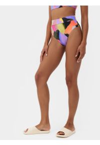 4f - Dół od bikini z materiałów z recyklingu damski. Kolor: wielokolorowy. Materiał: materiał #2