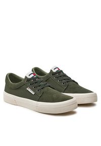 Tommy Jeans Tenisówki Tjm Vulc. Skate Derby EM0EM01427 Zielony. Kolor: zielony. Materiał: skóra, zamsz