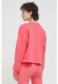 Tommy Jeans bluza damska kolor różowy z nadrukiem. Kolor: różowy. Materiał: bawełna, dzianina. Wzór: nadruk #3