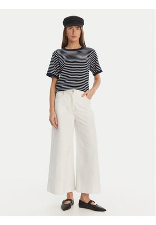 Luisa Spagnoli T-Shirt Cattolica 100402 Granatowy Regular Fit. Kolor: niebieski. Materiał: bawełna