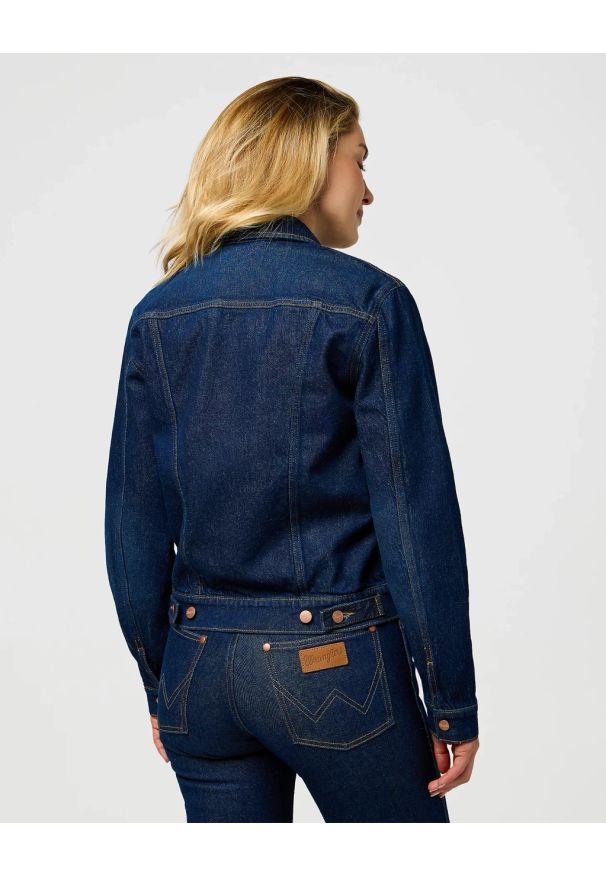 Wrangler - DAMSKA KURTKA JEANSOWA WRANGLER HERITAGE JACKET WHIRLPOOL 112373035. Materiał: jeans