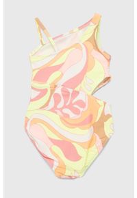 GAP jednoczęściowy strój kąpielowy dziecięcy kolor różowy. Kolor: różowy. Materiał: materiał, włókno. Rodzaj stanika: odpinane ramiączka #2