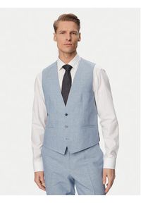 Hugo - HUGO Garnitur Henry 50559672 Niebieski Slim Fit. Kolor: niebieski. Materiał: bawełna #10