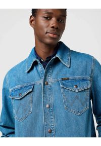 Wrangler - MESKA KURTKA JEANSOWA WRANGLER WRANGE JACKET IRON FORGE 112371445. Materiał: jeans #4