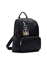 Desigual Plecak All Mickey Chester 25SAKP04 Czarny. Kolor: czarny. Materiał: skóra