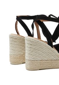 Manebi Espadryle Hamptons Wedge Espadrilles With Knot K 1.0 WS Czarny. Kolor: czarny. Materiał: skóra, zamsz #5