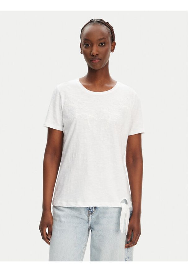 Olsen T-Shirt 11104823 Biały Regular Fit. Kolor: biały. Materiał: bawełna