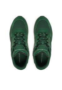 TOMMY HILFIGER - Tommy Hilfiger Sneakersy Lightweight Runner Monocolor FM0FM05928 Zielony. Kolor: zielony. Materiał: mesh #5