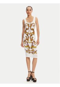 Versace Jeans Couture Sukienka codzienna 78HAO9P6 Biały Slim Fit. Okazja: na co dzień. Kolor: biały. Materiał: wiskoza. Typ sukienki: proste. Styl: casual #5