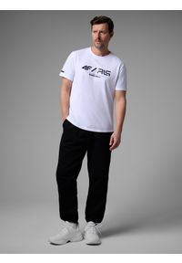4f - 4F T-shirt regular z nadrukiem męski 4F x Robert Lewandowski - biały S. Okazja: na co dzień. Kolor: biały. Materiał: bawełna, materiał. Wzór: nadruk. Styl: casual, sportowy #2