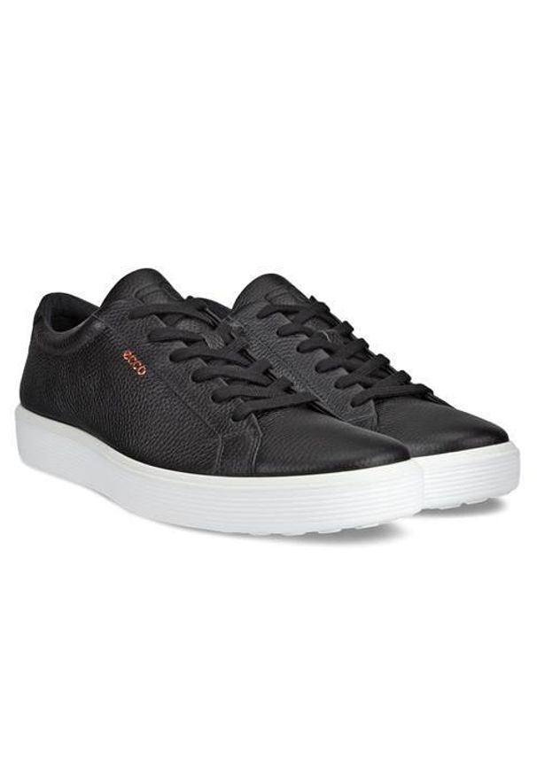 ecco - Buty do chodzenia męskie Ecco Sneaker Soft 60. Kolor: czarny. Materiał: skóra. Szerokość cholewki: normalna. Sport: turystyka piesza