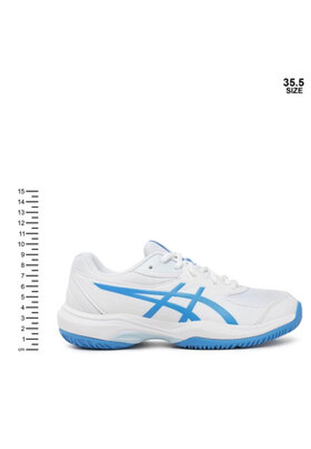 Asics Buty do tenisa Gel-Game Gs 1044A083 Biały. Kolor: biały. Materiał: skóra. Sport: tenis