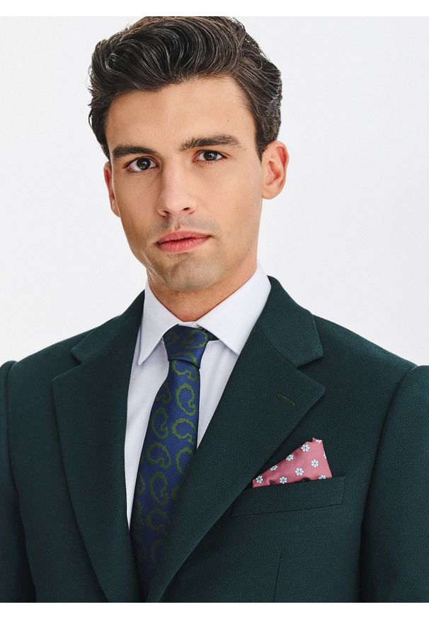 Pako Lorente - PAKO LORENTE – Zielona marynarka garniturowa. Kolor: zielony. Materiał: poliester, wiskoza, elastan. Styl: młodzieżowy