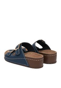 Go Soft Klapki CEO-W21202 Granatowy. Kolor: niebieski. Materiał: skóra #9