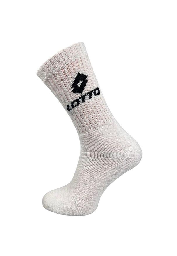 LOTTO - Męskie Skarpetki Frotte (zestaw 3 Sztuk). Kolor: biały. Sport: turystyka piesza
