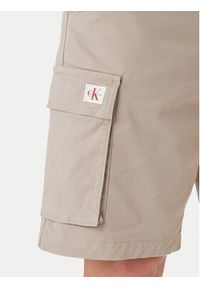 Calvin Klein Jeans Szorty materiałowe LV04RB618G Brązowy Regular Fit. Kolor: brązowy. Materiał: bawełna #4
