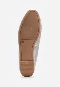 Born2be - Szare Balerinki Vices z Kokardką i Tłoczeniem Imitującym Skórę Węża Mirtewi. Kolor: szary. Materiał: skóra. Styl: elegancki #4