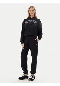 Guess Spodnie dresowe V5YB17 KCRP0 Czarny Regular Fit. Kolor: czarny. Materiał: bawełna #4