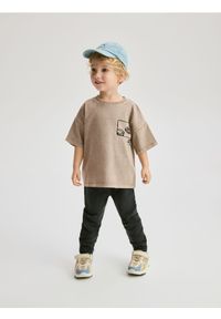 Reserved - Bawełniane legginsy - czarny. Kolor: czarny. Materiał: bawełna #1