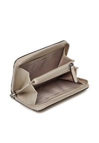 MICHAEL Michael Kors Mały Portfel Damski 32T4SJ6Z5L Beżowy. Kolor: beżowy. Materiał: skóra