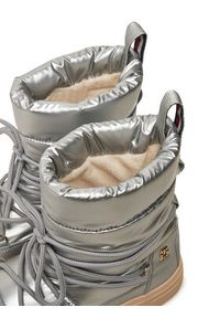 TOMMY HILFIGER - Tommy Hilfiger Śniegowce FW0FW08442 Srebrny. Kolor: srebrny. Materiał: skóra #5