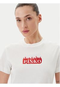 Pinko - PINKO T-Shirt Trapani 105050 A2D6 Biały Regular Fit. Kolor: biały. Materiał: bawełna #3