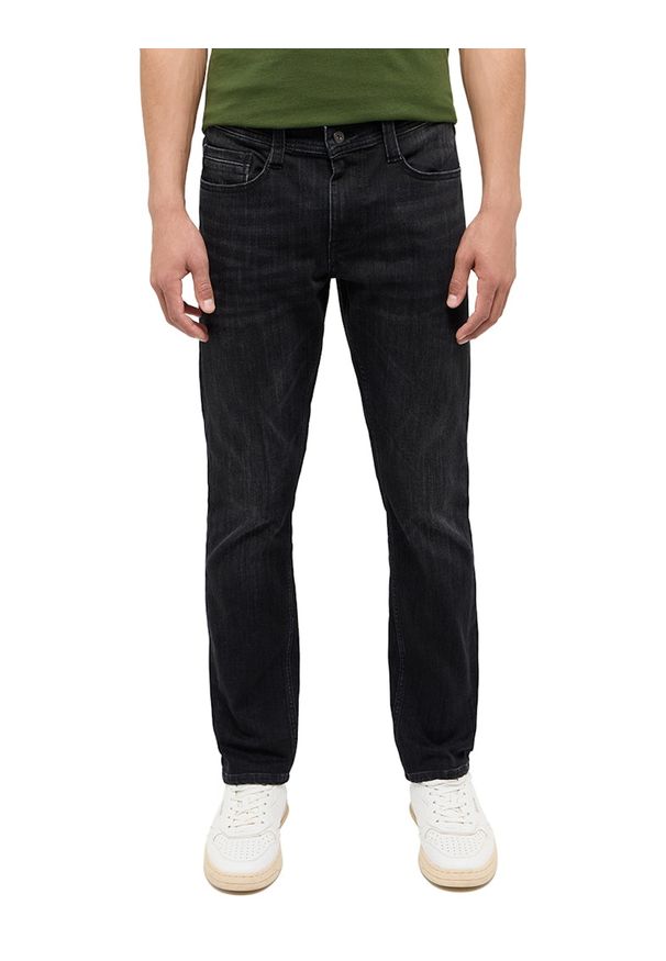 Męskie Spodnie Jeansowe Mustang Style Oregon Slim Denim Black 1015508 4000 882