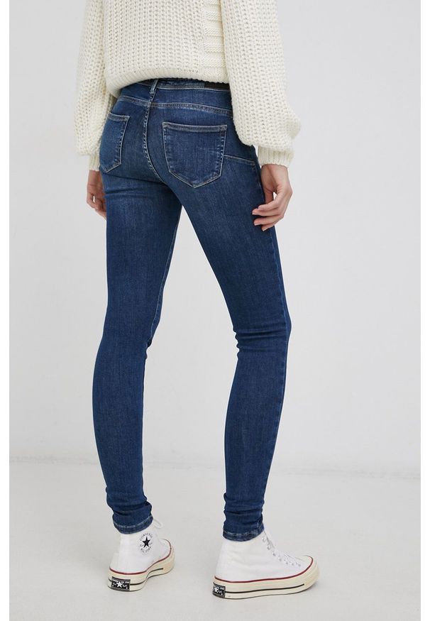 only - Only Jeansy damskie medium waist. Kolor: niebieski