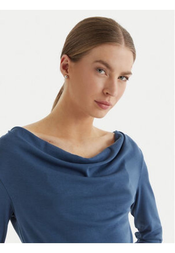 Vero Moda Bluzka Ice 10340793 Granatowy Regular Fit. Kolor: niebieski. Materiał: syntetyk