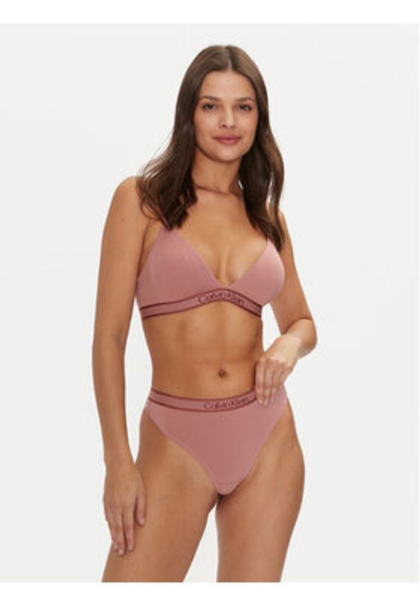 Calvin Klein Underwear Stringi 000QF7954E Różowy. Kolor: różowy. Materiał: bawełna