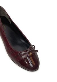 Tory Burch Baleriny Cap Toe Ballet 165365 Bordowy. Kolor: czerwony. Materiał: skóra #3