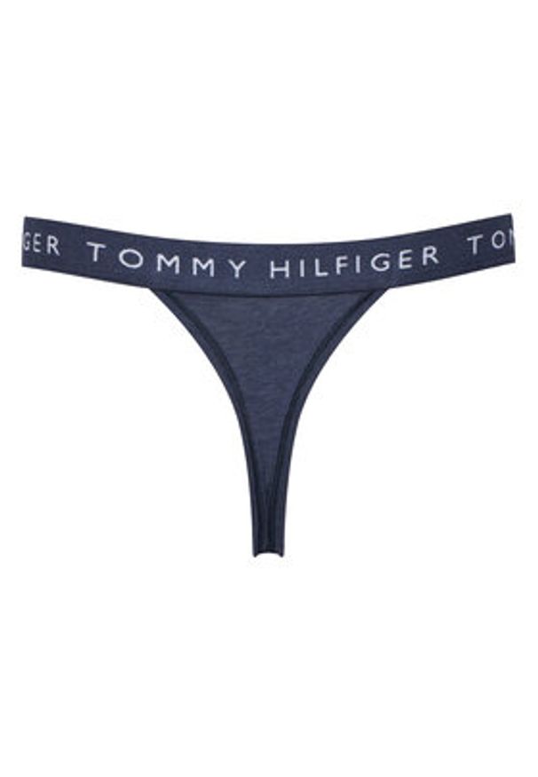 TOMMY HILFIGER - Tommy Hilfiger Stringi UW0UW06095 Granatowy. Kolor: niebieski. Materiał: bawełna