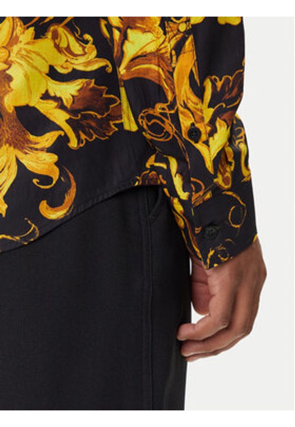Versace Jeans Couture Koszula 79GAL2S0 NS698 Czarny Regular Fit. Kolor: czarny. Materiał: bawełna