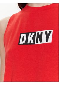 DKNY Sport Top DP2T5892 Czerwony Classic Fit. Kolor: czerwony. Materiał: bawełna. Styl: sportowy #5