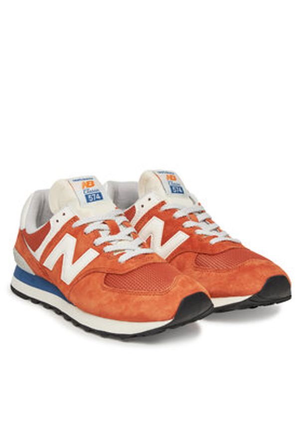New Balance Sneakersy U574VPA Pomarańczowy. Kolor: pomarańczowy. Materiał: zamsz, skóra. Model: New Balance 574