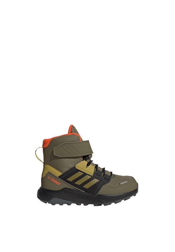 Buty turystyczne dla dzieci Adidas Terrex Trailmaker High COLD.RDY. Kolor: pomarańczowy, zielony, wielokolorowy. Sezon: zima. Model: Adidas Terrex