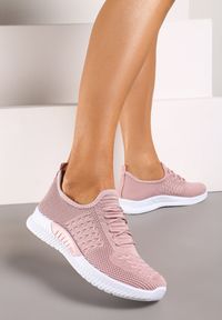Born2be - Różowe Buty Sportowe Bretheis. Wysokość cholewki: przed kostkę. Nosek buta: okrągły. Kolor: różowy. Materiał: materiał, dresówka. Szerokość cholewki: normalna #4