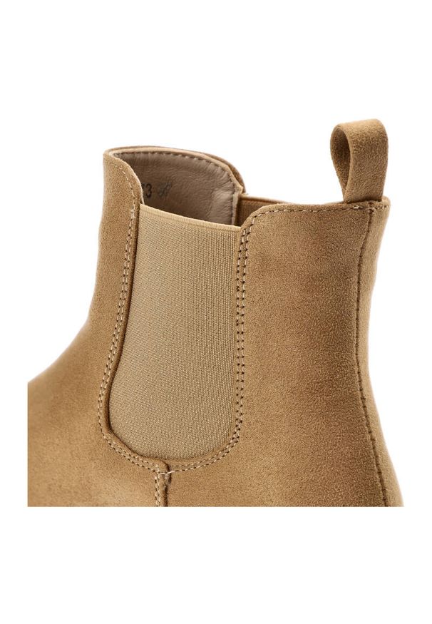 Big-Star - Beżowe Sztyblety Big Star Ocieplane Obuwie Damskie. Kolor: beżowy. Materiał: syntetyk, materiał, futro, guma. Szerokość cholewki: normalna. Sezon: jesień