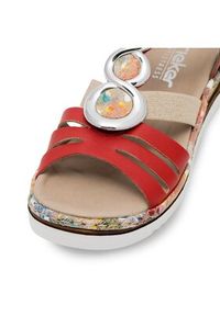 Rieker Sandały 679L4-33 Kolorowy. Materiał: syntetyk. Wzór: kolorowy #4