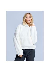 POEDERBAAS - Bluza z kapturem Fluffy - damska - na cztery pory roku - Teddy - Ecru. Typ kołnierza: kaptur. Kolor: biały. Materiał: poliester. Sezon: zima. Sport: narciarstwo #1