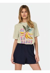 only - ONLY T-Shirt Bilins 15320615 Żółty Regular Fit. Kolor: żółty. Materiał: bawełna