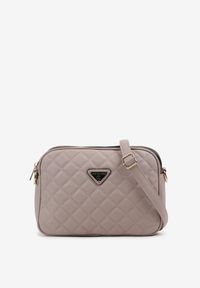Born2be - Szara Trzykomorowa Torebka Pikowana na Ramię z Dodatkowym Regulowanym Paskiem Rivila. Kolor: szary. Materiał: pikowane. Styl: elegancki, casual. Rodzaj torebki: na ramię