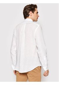 Polo Ralph Lauren Koszula 710829443002 Biały Slim Fit. Typ kołnierza: polo. Kolor: biały. Materiał: len #5