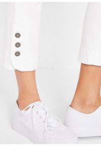 bonprix - Dżinsy Slim Fit Mid Waist, cropped. Kolor: biały #3