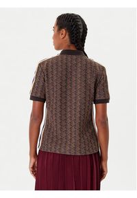 Lacoste Polo DF3364 Brązowy Slim Fit. Typ kołnierza: polo. Kolor: brązowy. Materiał: syntetyk, bawełna #5