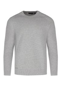 Volcano - Sweter ze strukturą S-FORD. Okazja: na co dzień. Materiał: dzianina, jeans, materiał, włókno, bawełna. Długość rękawa: raglanowy rękaw. Styl: klasyczny, casual, elegancki, sportowy #1